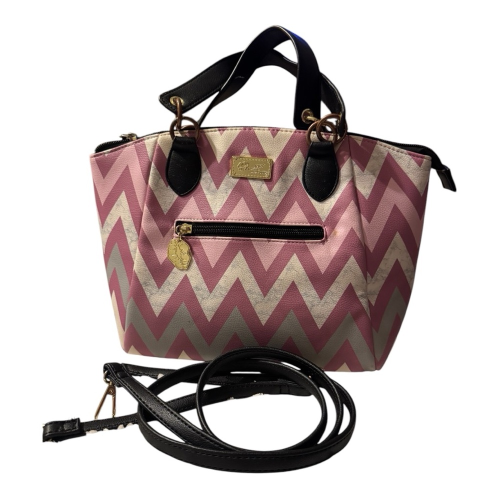 Betsey Johnson Pink Chevron Women's Bag